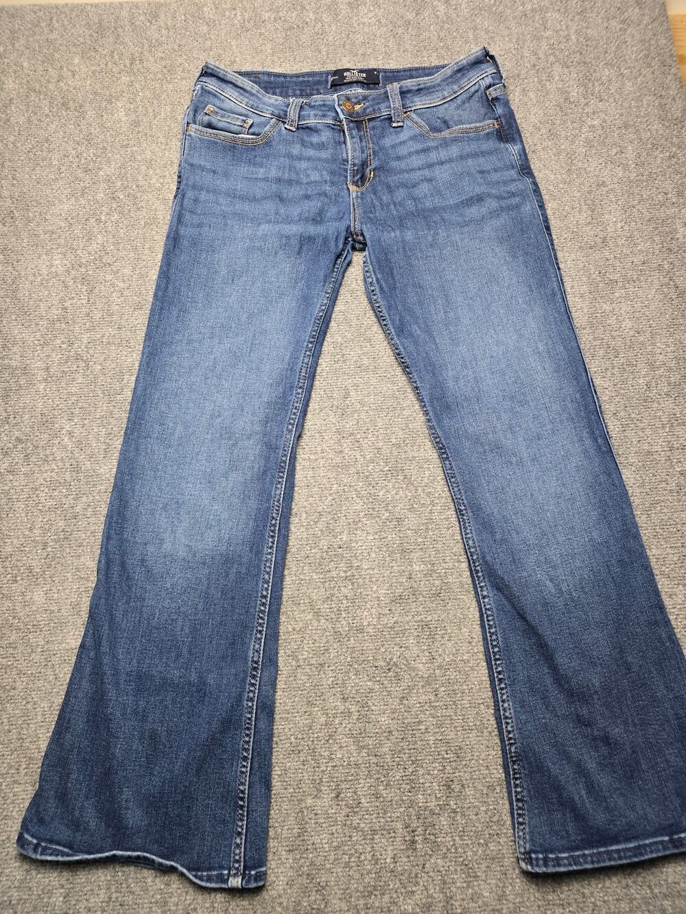 Hollister Low Rise Boot Jeans Womens 8S W29 Short Bootcut Blue Y2K